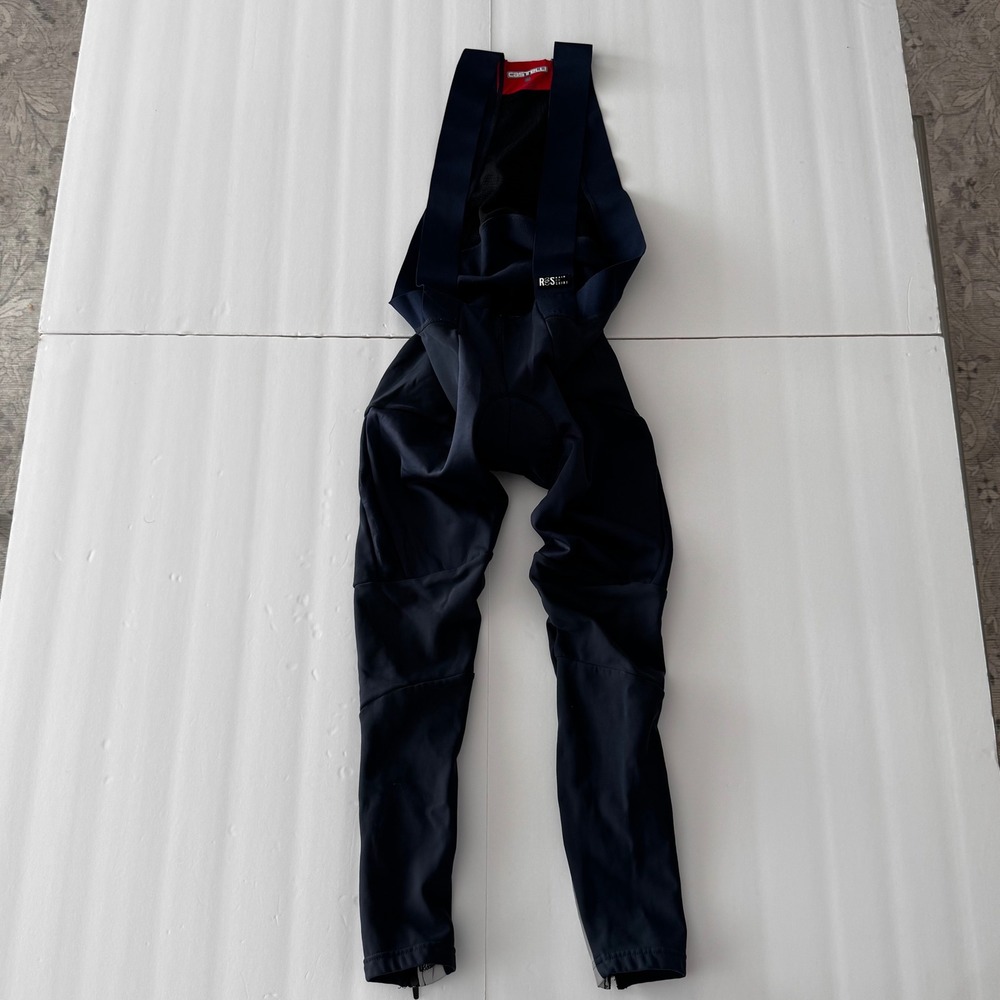 Castelli Rosso Corsa RoS Men's L Cycling Bib Tights Navy Padded Winter Road Bike